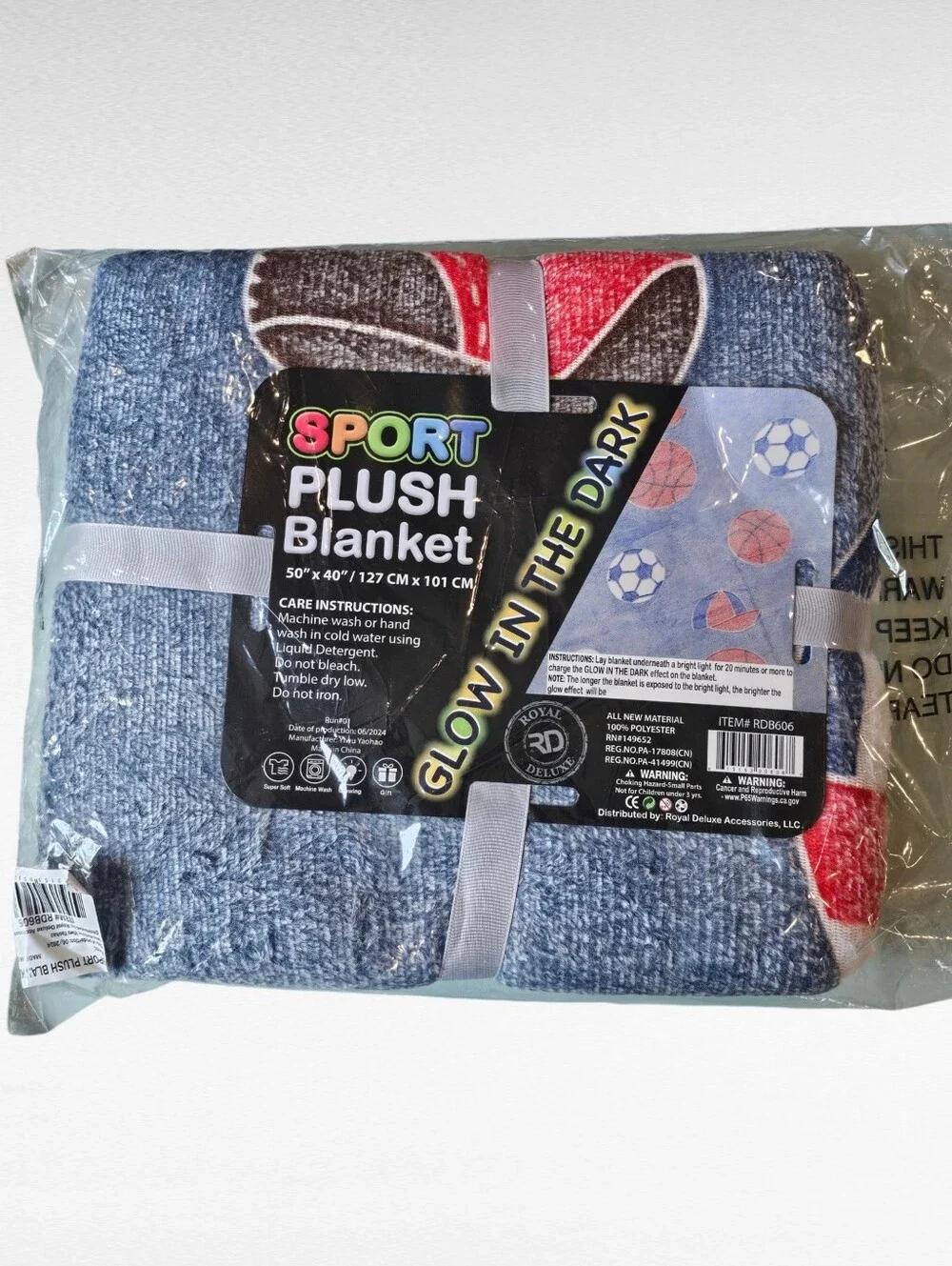 Sport Glow In The Dark Plush Blanket